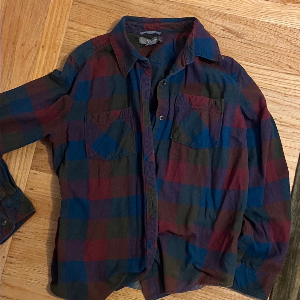 Vintage flannel Plaid Button-Up Shirt